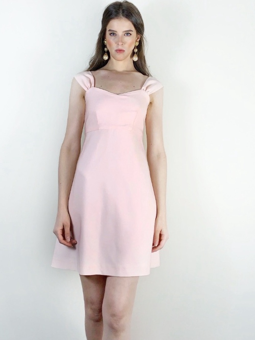 Vintage 90s Pink Sweetheart Babydoll Mini Dress